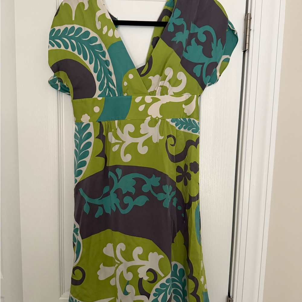 Boden Teal and Green Dress SZ 4
